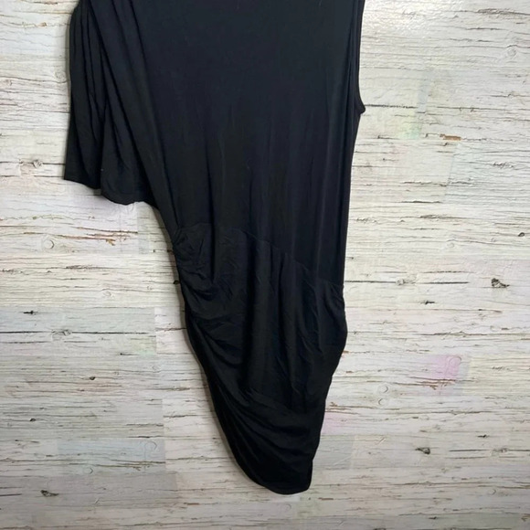 Miss selfridge dress black sparkly size medium  ruffle - Picture 8 of 9